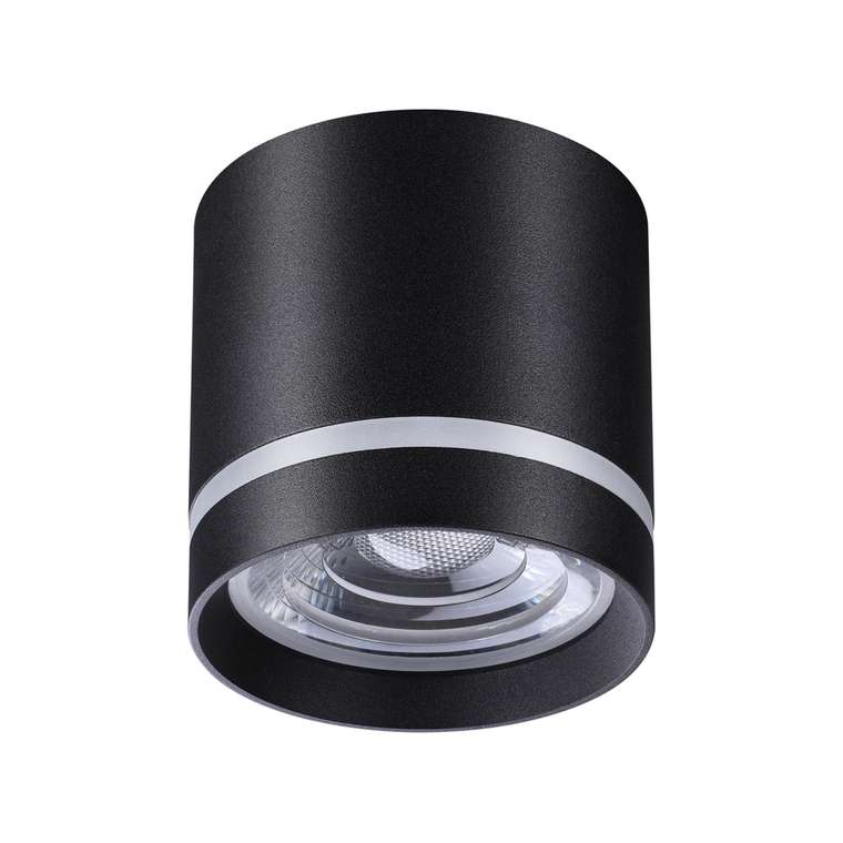 Потолочный светодиодный светильник Arum черного цвета