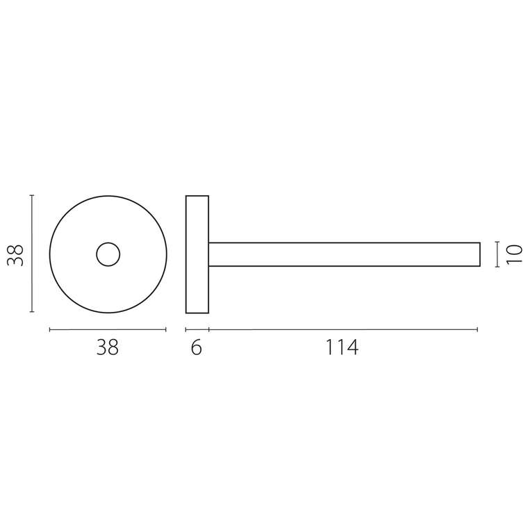 Крепление жесткое к треку 5064хх тип D LINEA ЧЕРНЫЙ (H120mm)