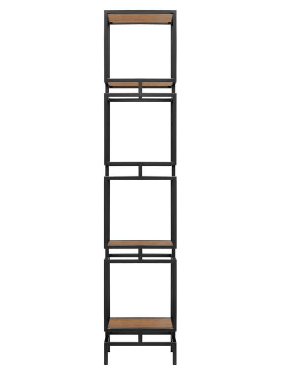Стеллаж Cubic-4 черно-коричневого цвета
