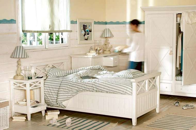 Кровать Бретань 90х200 белого цвета