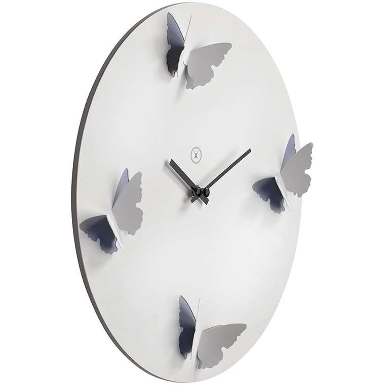 Настенные часы Venice с бабочками на циферблате