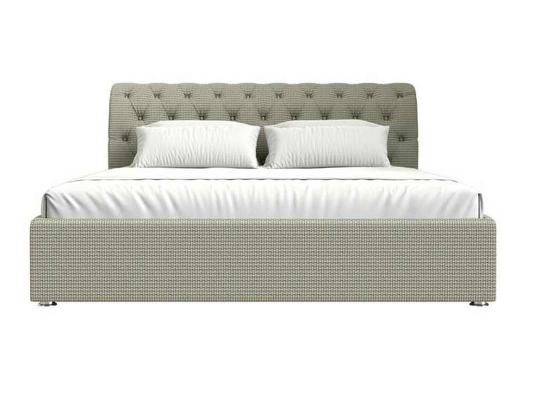 Кровать Сицилия 180х200 бежево-серого цвета с подъемным механизмом 