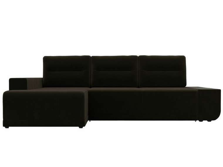 Угловой диван-ковать Чикаго коричневого цвета левый угол