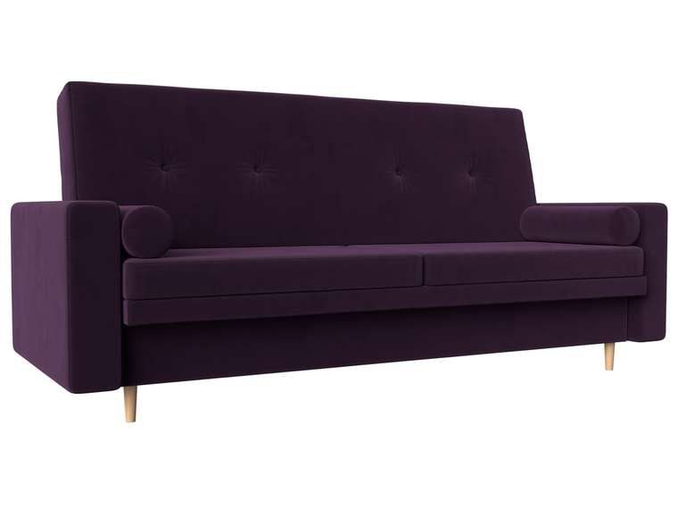 Прямой диван-кровать Белфаст фиолетового цвета (книжка)