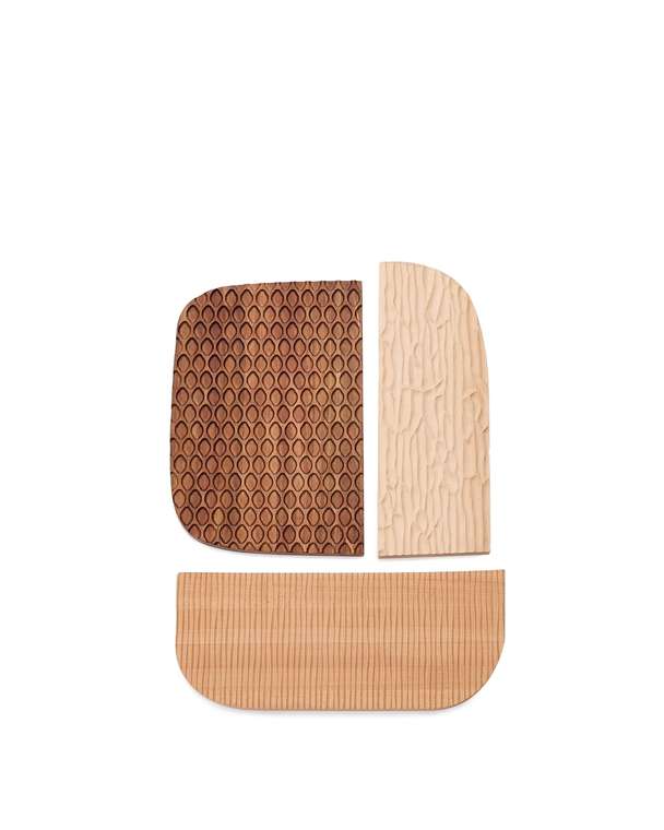 Стеновая панель из трех частей Trivax бежево-коричневого цвета