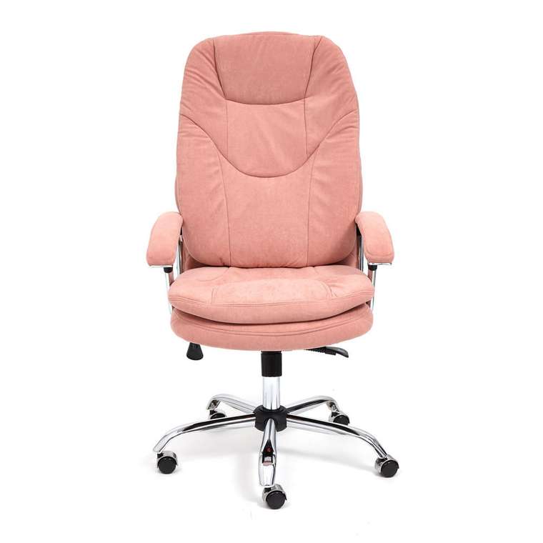 Кресло офисное Softy розового цвета 