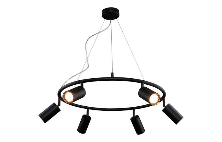 Подвесной светильник RIVO SP6 BL (металл, цвет черный)