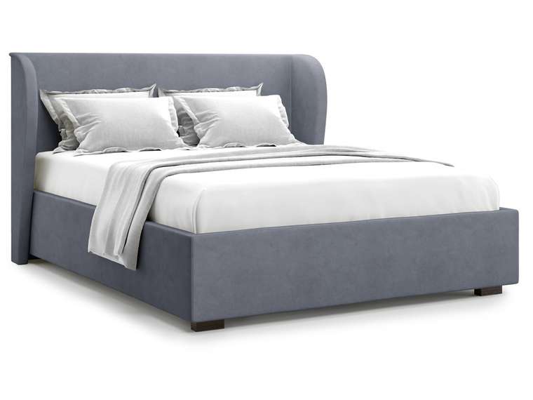 Кровать Tenno 160х200 серого цвета с подъемным механизмом 