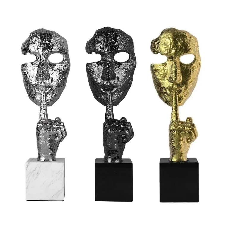 Статуэтка настольная ArtHomeDecor TOP SECRET 7091 SILVER & WHITE
