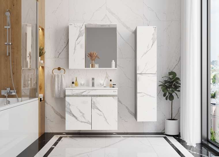 Шкаф-пенал Марбл