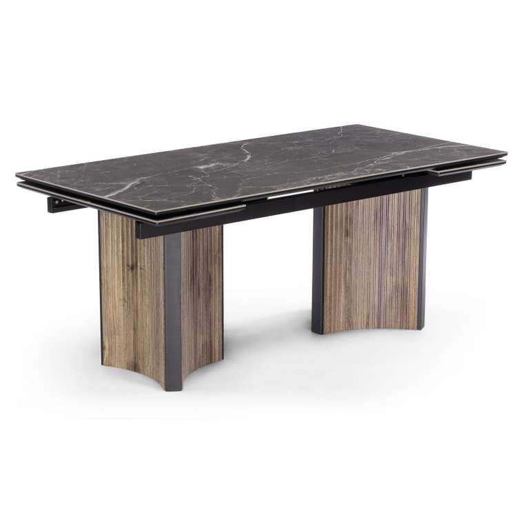 Раздвижной обеденный стол Саливан 90х180 черного цвета