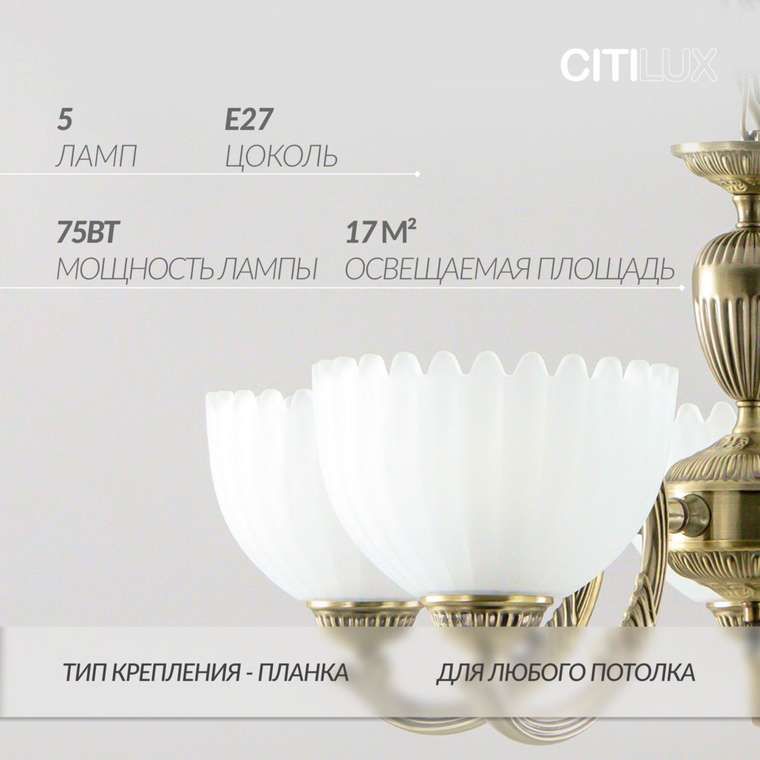 Citilux Севилья CL414153 Люстра подвесная Бронза