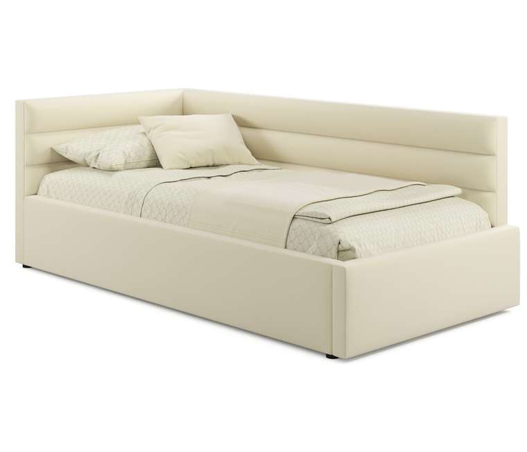 Кровать Aura 90х200 бежевого цвета с подъемным механизмом