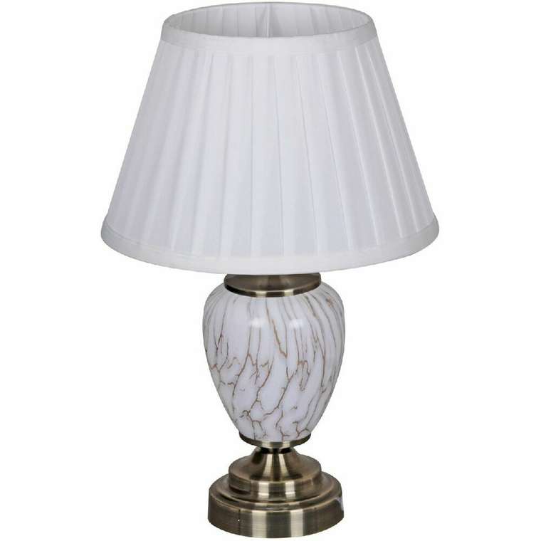 Настольная лампа 29512-0.7-01 (ткань, цвет белый)