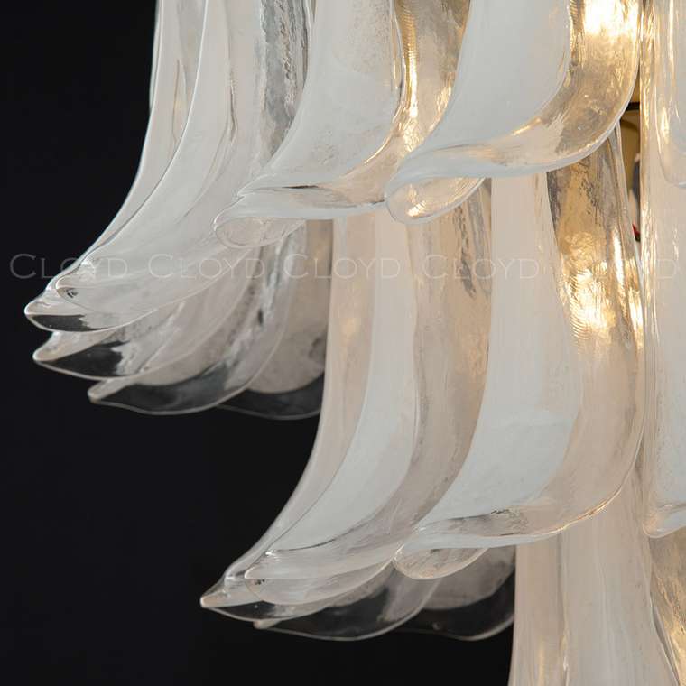 Люстра Cloyd AZORES-B C10 / ?65 см - латунь светл. - бело-прозрачн.стекло