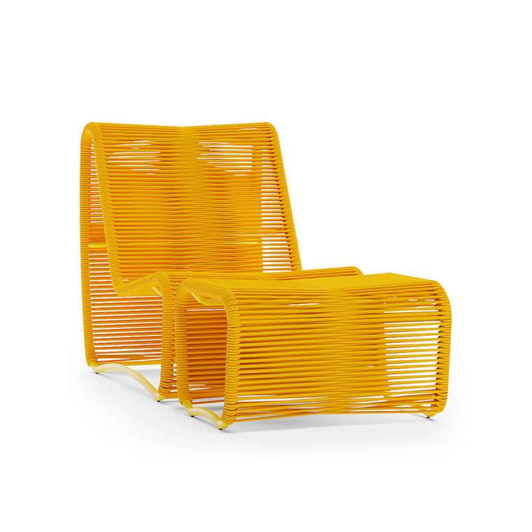 Шезлонг Бали желтого цвета