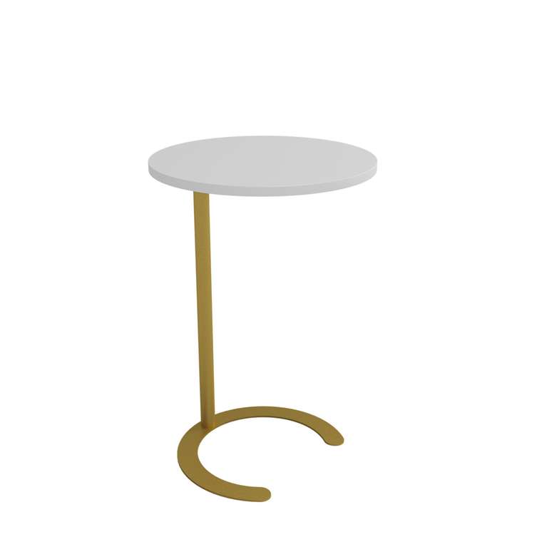 Приставной столик Horsix бело-золотого цвета