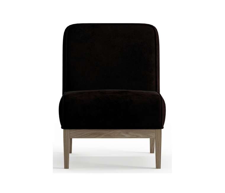 Кресло из велюра Арагорн коричневого цвета