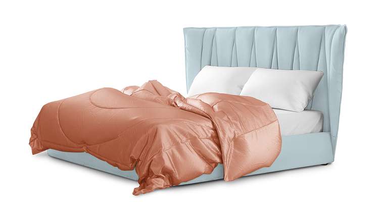 Кровать Ананке 180х200 голубого цвета
