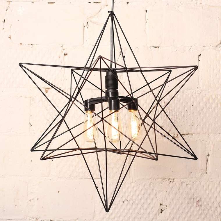 Лампа Звезда с тремя ретро-лампочками 