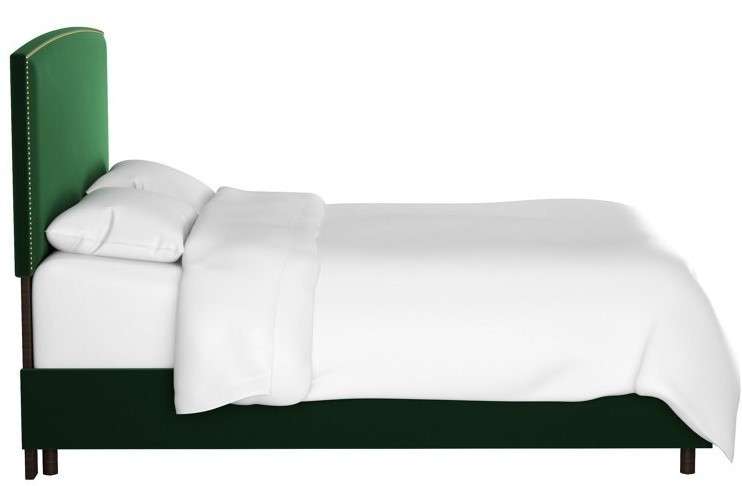 Кровать Everly Emerald зеленого цвета 160х200