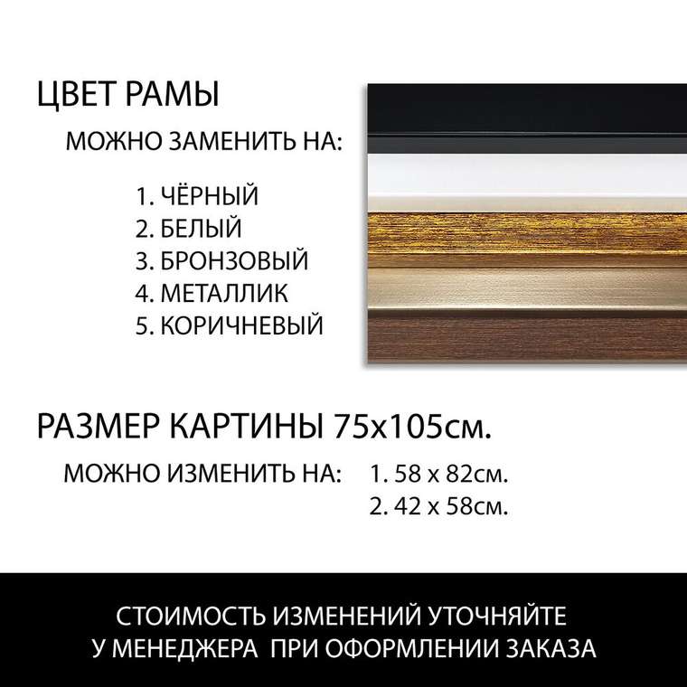Репродукция картины на холсте Узоры листьев II, 1860г.