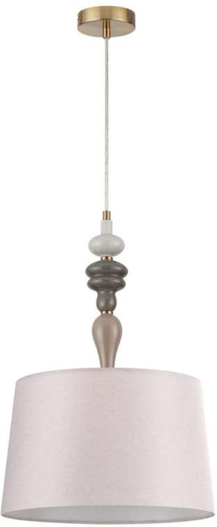 Подвесной светильник Odeon Light Homi 5040/1 античн.бронза/беж.абажур/металл/керамика E27 1*60W