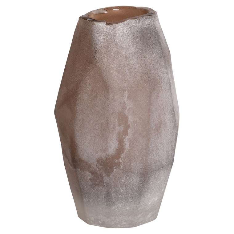 Стеклянная ваза коричневая