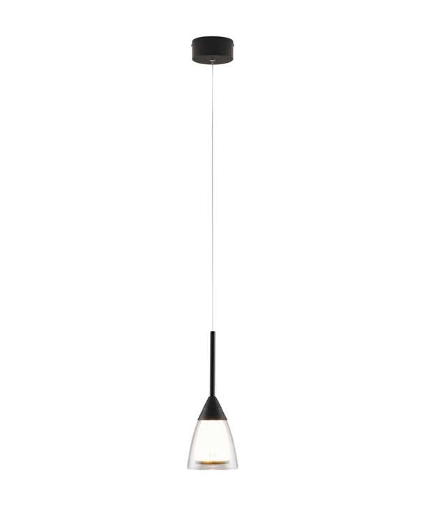 Подвесной светодиодный светильник Leina черного цвета