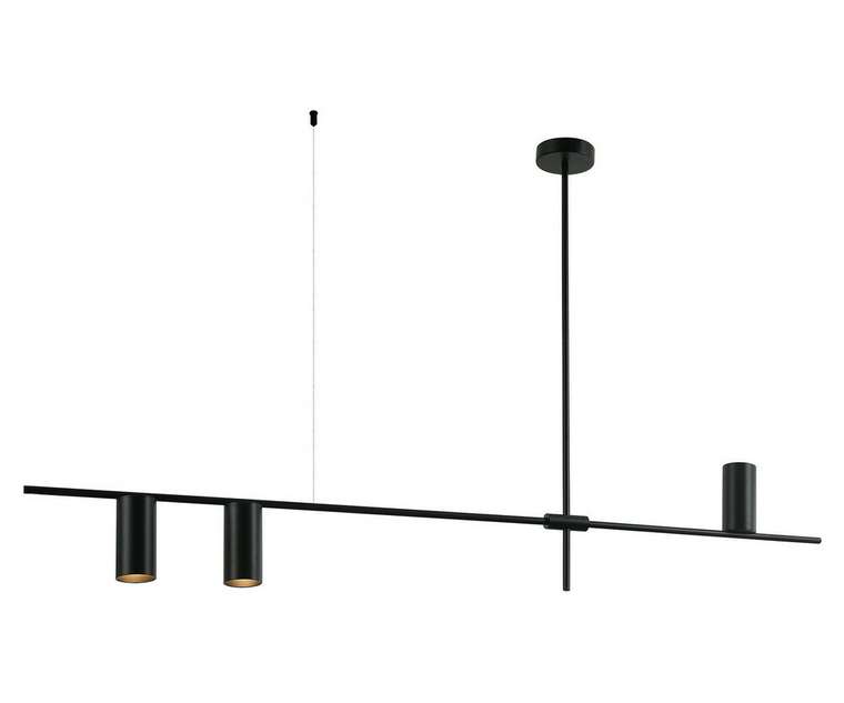 Люстра Рия черный w126*6 h85/55/45 GU10 3*10W