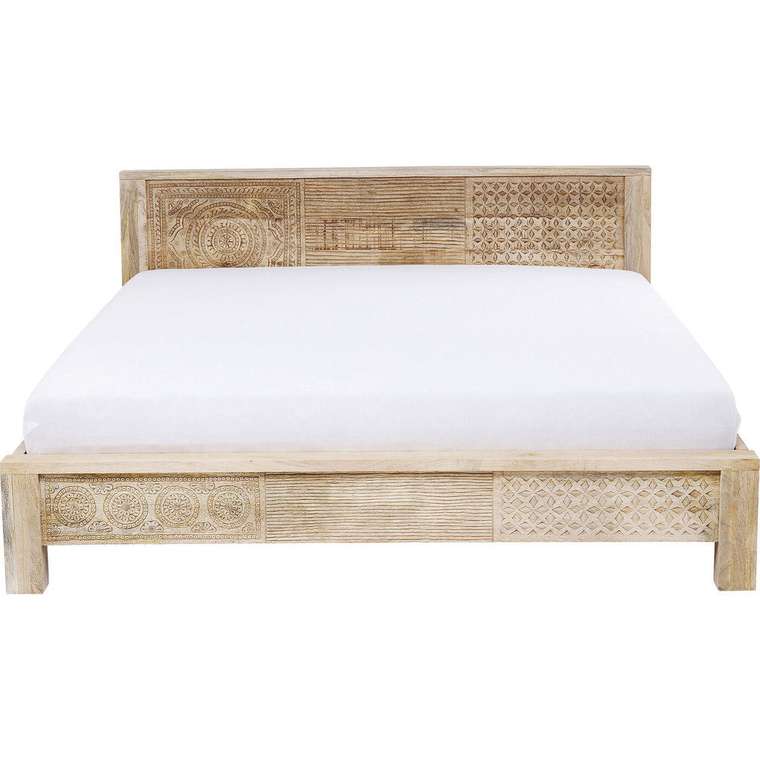 Кровать Puro из светлой древесины манго 180х200