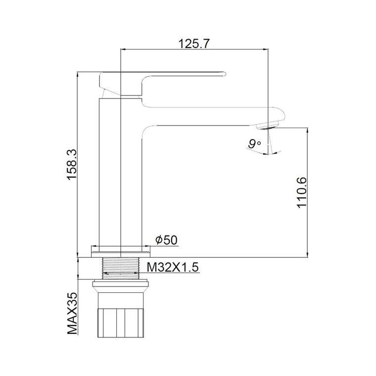 Смеситель для раковины Maretti Aria AR32RF845, хром