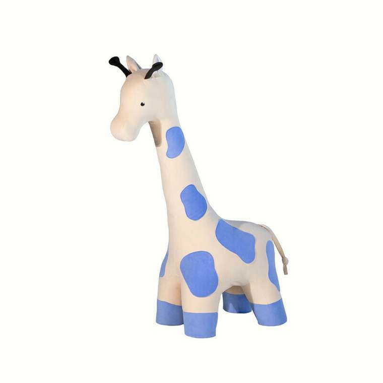 Детский пуф Жираф бежево-голубого цвета