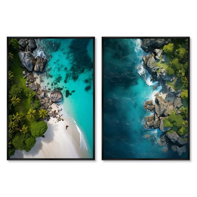 Набор из двух репродукций картин Landscape Collection, Coast, 2024г.
