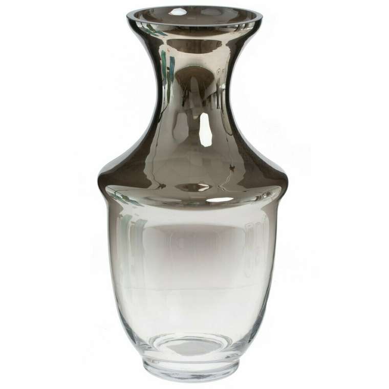 Стеклянная ваза серебристого цвета