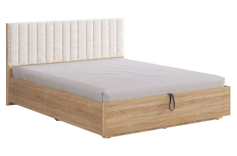 Кровать Юлия 160х200 серо-бежевого цвета без основания