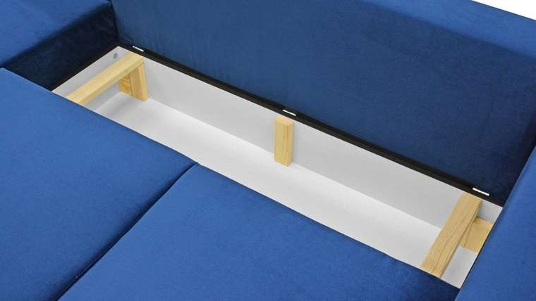 Угловой диван-кровать Faria синего цвета
