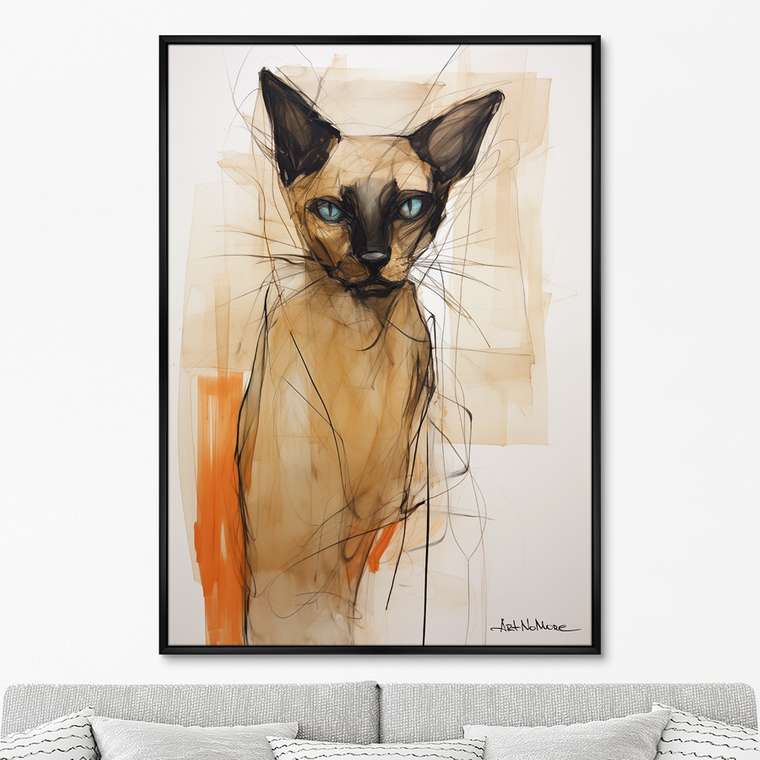 Репродукция картины Siamese cat in color, 2024г.