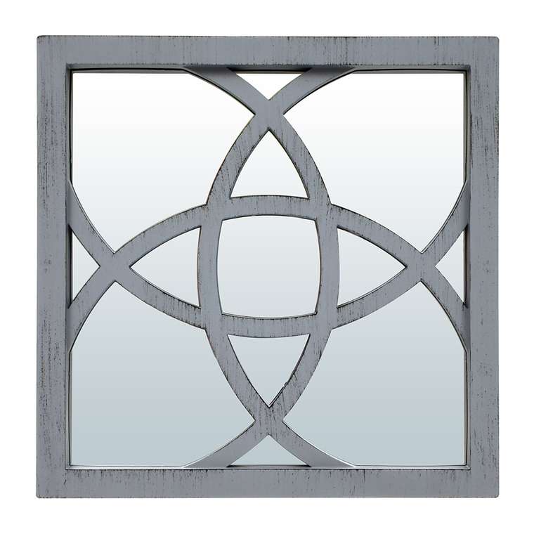 Комплект из трех настенных декоративных зеркал Варенна серого цвета