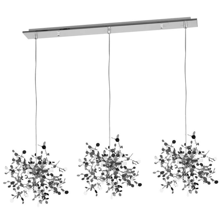 Подвес тройной линейный EXTRA 3x3x5W(led) G9  (721134 - 3 + 572124 -1) ХРОМ
