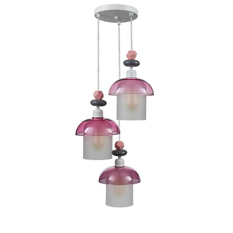 Подвесной светильник Color trio с керамикой и плафонами panama