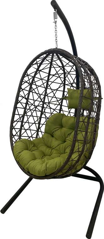 Кресло подвесное Кокон темно-коричневого цвета