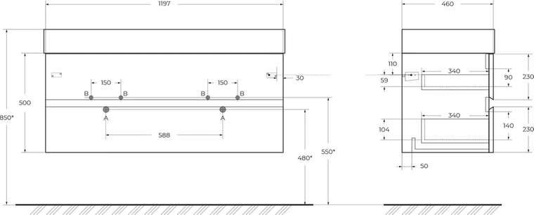 Тумба для комплекта Molveno