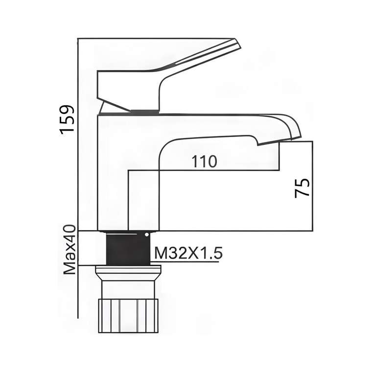 Смеситель для раковины Maretti Elena EA32RF163, хром