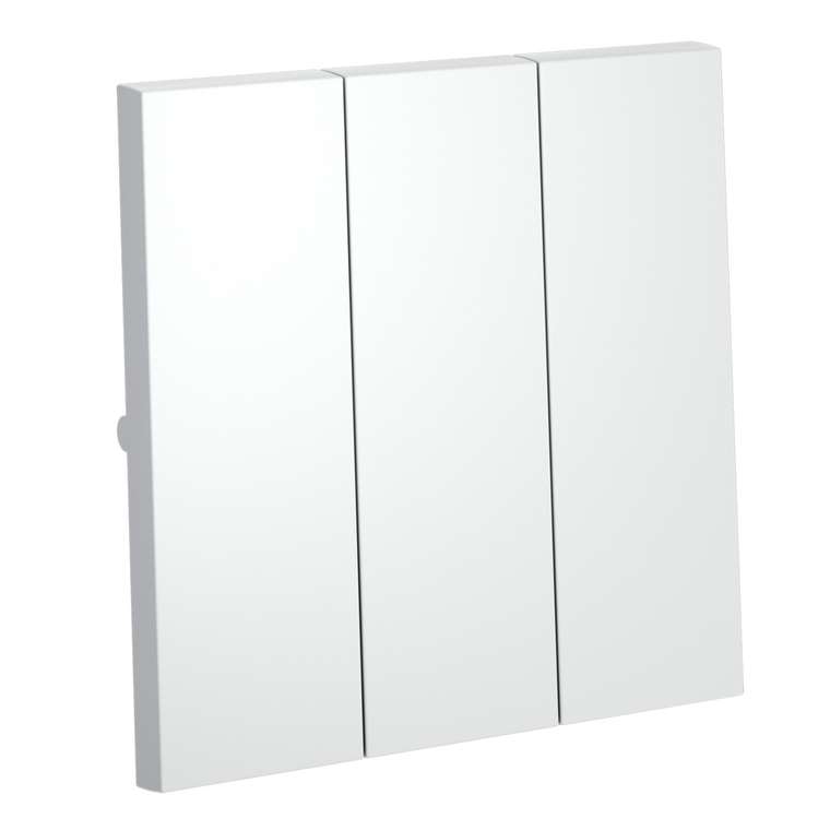 Клавиши для выключателя/переключателя трехклавишного, S70 (белый матовый)