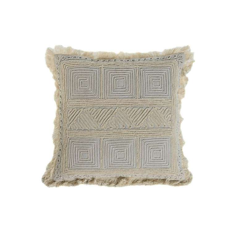 Подушка Boho 45х45 бежевого цвета