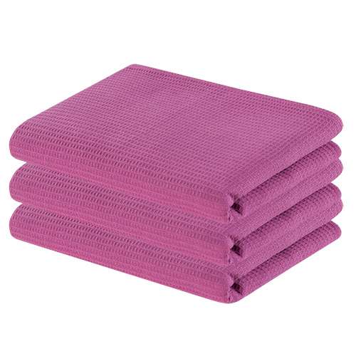 Набор полотенец 'Радушная хозяйка' 40х70 (3 шт.)  вафельное полотно, 100 % хлопок 'Полевые цветы'