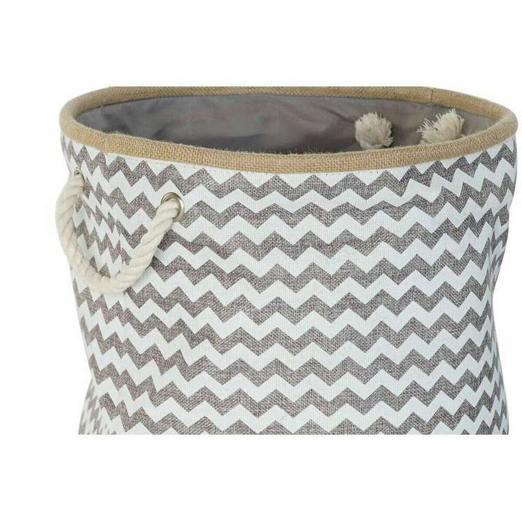 Корзина Белый Серый Джут Зигзаг Boho 38 x 38 x 45