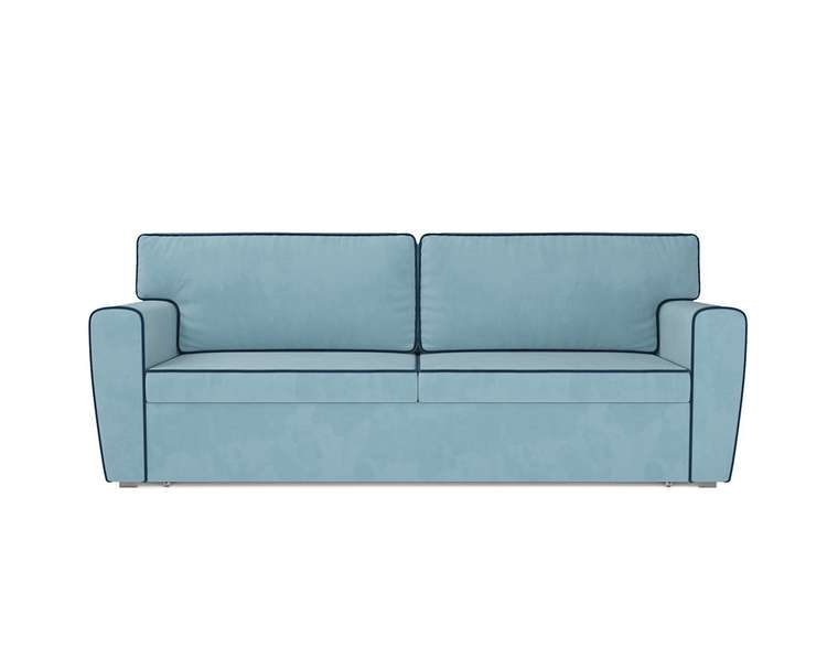 Прямой диван-кровать Оскар голубого цвета