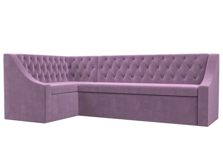 Угловой диван-кровать Мерлин сиреневого цвета левый угол